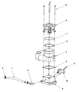 Engine Service Parts - Throttle Body Diagram and Parts List for 076138-00  Briggs and Stratton Generator